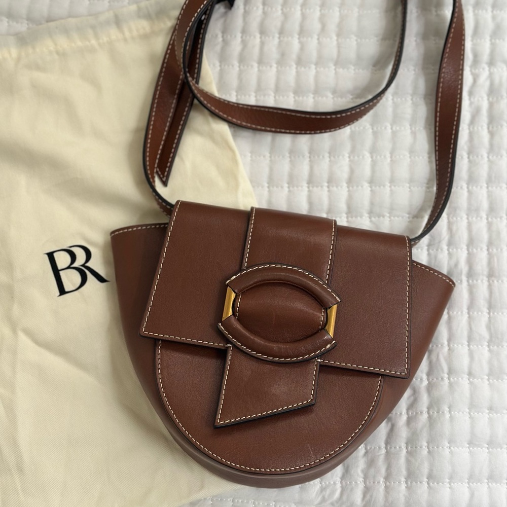 Banana Republic Brown Gia Crossbody Bag with Gold Accent